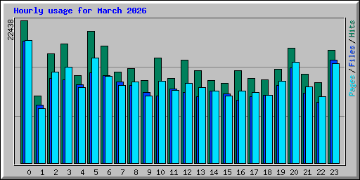 Hourly usage for March 2026