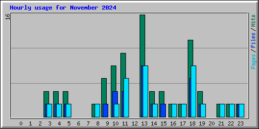 Hourly usage for November 2024