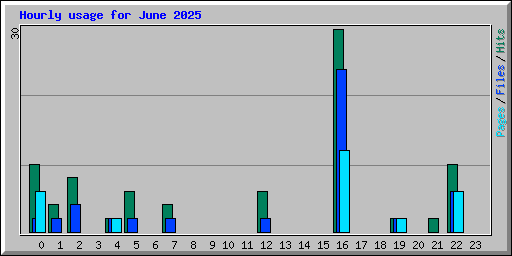 Hourly usage for June 2025