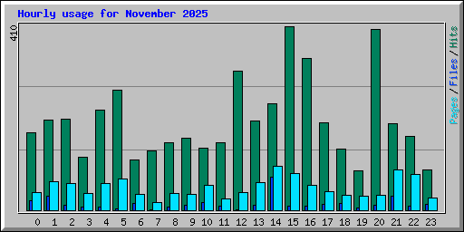Hourly usage for November 2025