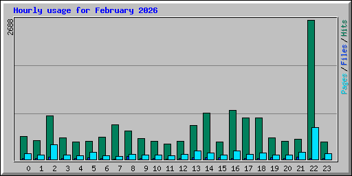 Hourly usage for February 2026